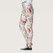 Leggings Anniversaire Fleurs Roses Rouges (Gauche)