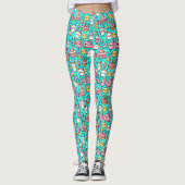 Leggings Anniversaire Motif Kawaii (Devant)