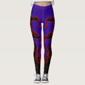 Leggings Anopurodon Double Dragon Black PUrple (Devant)