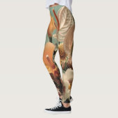 Leggings Anthurium et composition florale tropicale (Gauche)