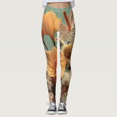 Leggings Anthurium et composition florale tropicale (Devant)