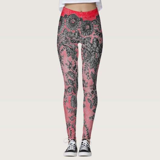 LEGGINGS ANTIEK KANTPATROON (Voorkant)