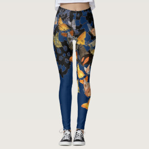 LEGGINGS ANTIEK LACE PATROON MET BUTTERFLIES