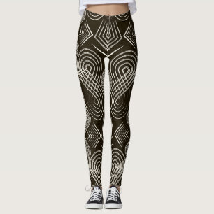 Leggings Antique Art Déco Ornement sans Seamless