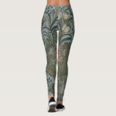 Leggings Antique Fleur Morris Jardin Fond d'écran Floral (Dos)