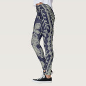 LEGGINGS ANTIQUE LACE MOTIF LÉGGINGS BLEU ET GRIS (Gauche)