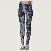 LEGGINGS ANTIQUE LACE MOTIF LÉGGINGS BLEU ET GRIS (Devant)