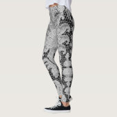 Leggings ANTIQUE LACE MOTIF NOIR ET GRIS (Gauche)