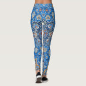 Leggings Antique Oriental Bleu Turc Tapis Perse (Dos)