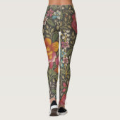Leggings Antique Toile de Jouy 1800 Branches florales (Dos)