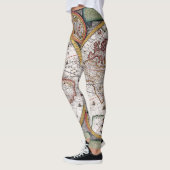 Leggings Antique vieille carte inspirée (12) (Gauche)