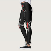 Leggings Anton LaVey Sigil {Red} (Gauche)