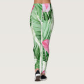 Leggings Anturio Rosa Planta Tropical (Dos)
