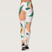 Leggings Appricot de Pêche : Motif Tropical Sans Seamless. (Dos)