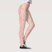 Leggings Apricot motif à rayures florales rose (Droite)