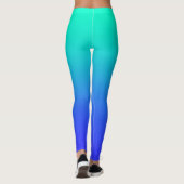 Leggings Aqua bleu femme pleine longueur (Dos)