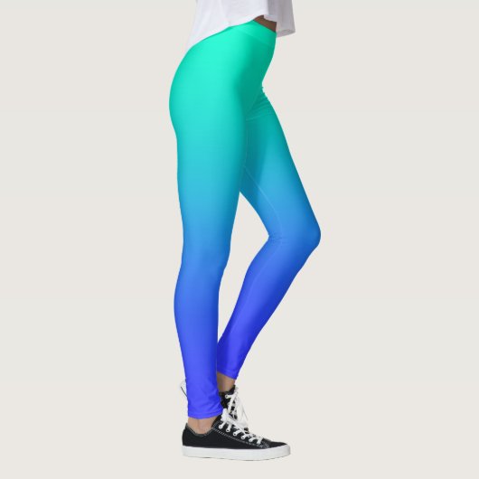 Leggings Aqua bleu femme pleine longueur (Droite)