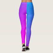 Leggings Aqua Blue et Hot Pink Miami Ombre (Dos)