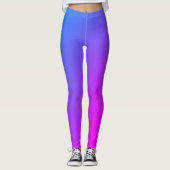 Leggings Aqua Blue et Hot Pink Miami Ombre (Devant)