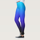 Leggings Aqua Blue Indigo et Black Ombre (Gauche)
