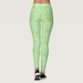 Leggings Aqua Blue Italian Pasta Shapes Restaurant Witress (Dos)