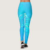 Leggings Aqua Blue School of Fish in Ocean (Dos)