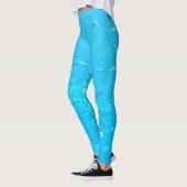 Leggings Aqua Blue School of Fish in Ocean (Gauche)