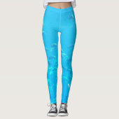 Leggings Aqua Blue School of Fish in Ocean (Devant)