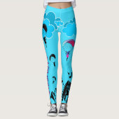 Leggings Aqua de guêtres de paysage de lutin de (Devant)