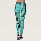 Leggings Aqua Feuilles (Dos)