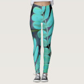 Leggings Aqua Feuilles (Devant)