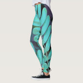 Leggings Aqua Feuilles (Gauche)