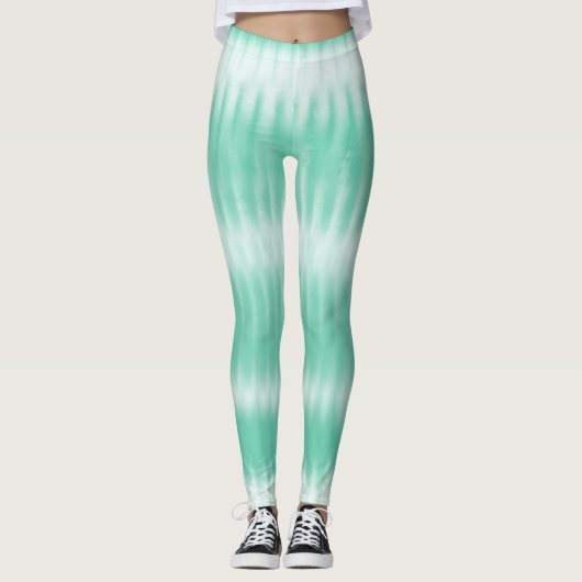 Leggings Aqua Green Tie Dye (Devant)