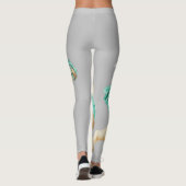 Leggings Aqua Grey Cherub Angel (Dos)