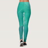 Leggings Aqua Leaf (Dos)