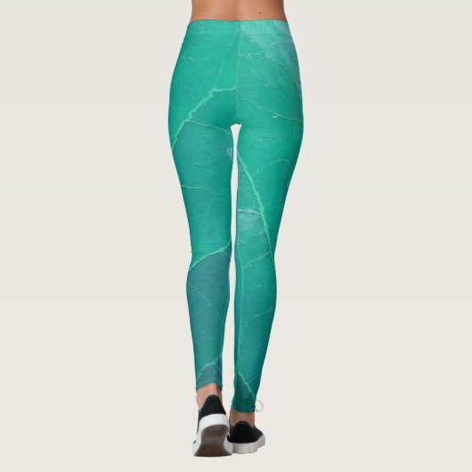 Leggings Aqua Leaf (Dos)
