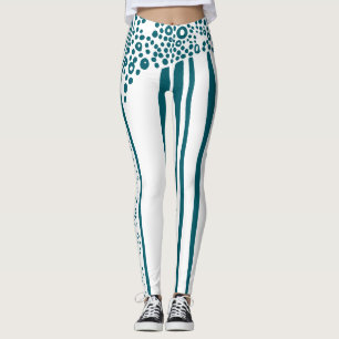 Leggings aqua sombre flux organique moderne rustique