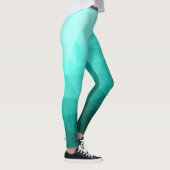 Leggings Aqua Turquoise Gradient Motif géométrique (Droite)