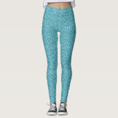 Leggings Aqua Turquoise moderne Motif Abstrait (Devant)