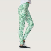 Leggings Aqua Turquoise Patchwork Terrazo Motif (Droite)