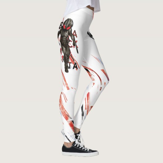 Leggings Aquaman | Black Manta Scattered Typography Graphic (Droite)