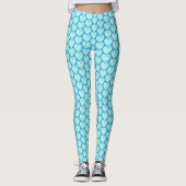 Leggings Aquamarine pierre de taille coeur aquarelle art (Devant)