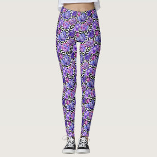 Leggings Aquarelle à motif Lilac pourpre Jambes