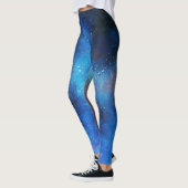 Leggings Aquarelle abstraite bleue (Gauche)