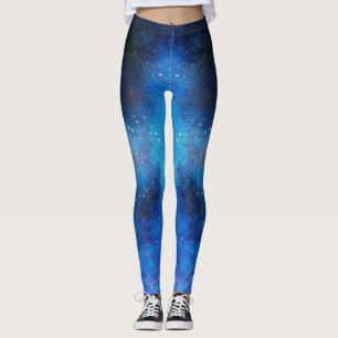 Leggings Aquarelle abstraite bleue