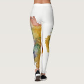 Leggings Aquarelle Abstraite colorée et tendance (Dos)