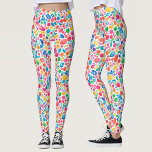 Leggings Aquarelle Abstraite colorée Rainbow Polka Dot<br><div class="desc">Ces leggings à la mode sont dotés d'un motif d'aquarelle abstrait vibrant avec des pois ludiques et des cercles géométriques aux couleurs arc-en-ciel comme le bleu, le magenta, le jaune, le vert et le violet. Parfaits pour les amateurs de styles créatifs et ludiques, ces leggings sont parfaits pour le sport,...</div>