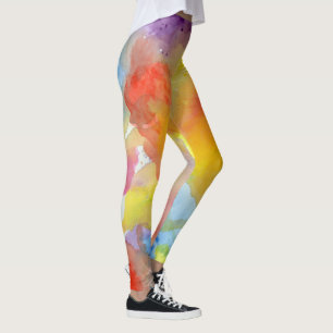 Leggings Aquarelle Abstraite Couleurs vives lumineuses Pein