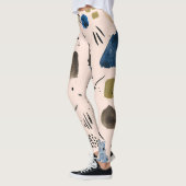 Leggings Aquarelle Abstraite : Motif d'encre géométrique. (Gauche)