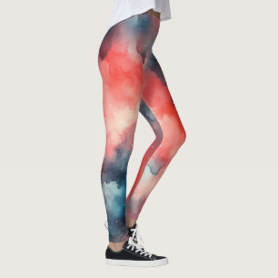 Leggings Aquarelle Abstraite scène cosmique